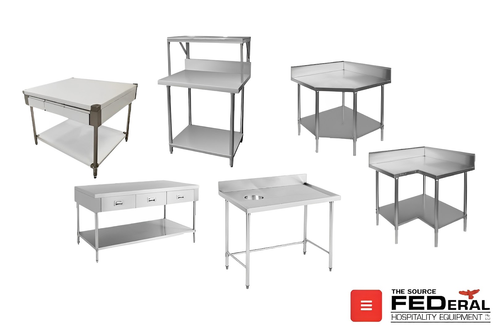 Range of Stainless Steel Benches