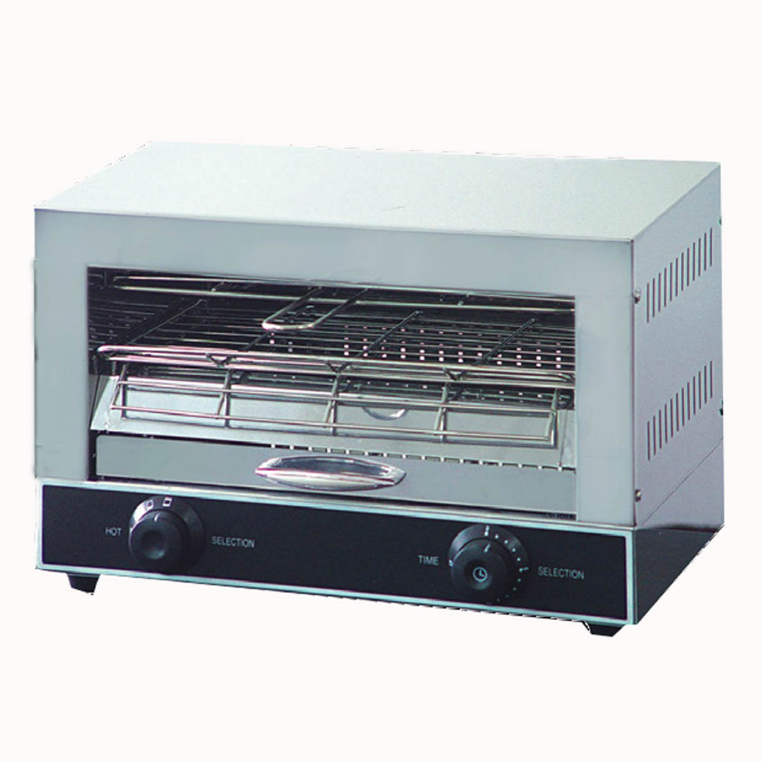 Single infrared quartz element salamander griller toaster and timer - QT-1
