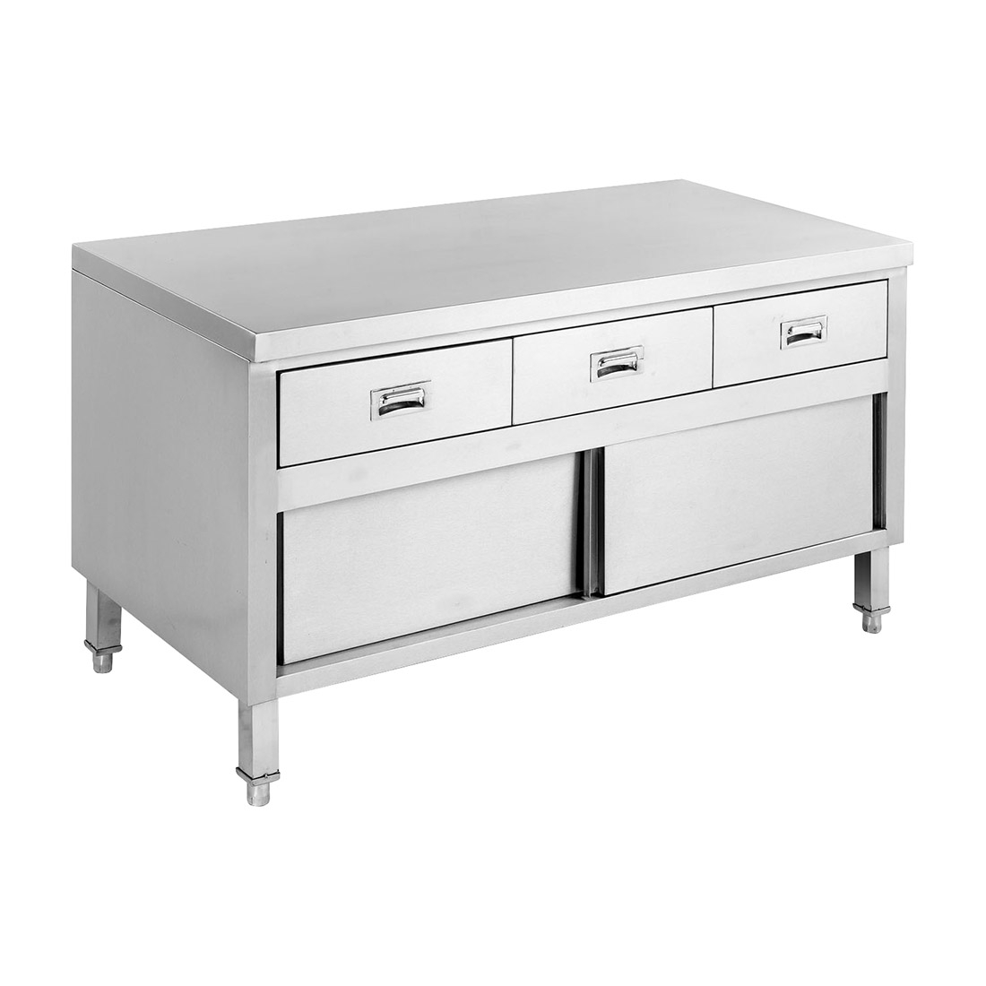 Modular System Bench Cabinet with 3 Drawers & Doors SKTD6-1500