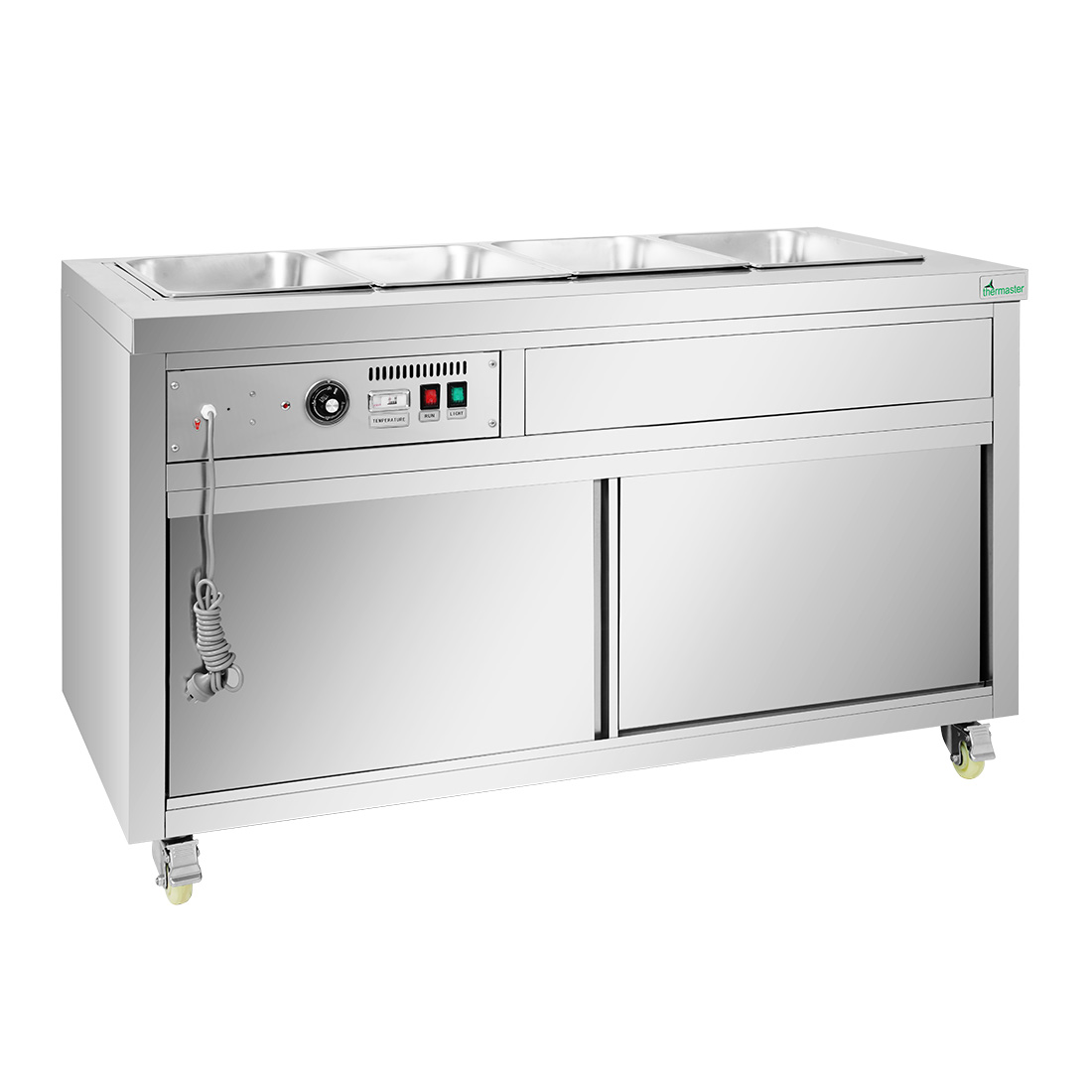 Thermaster PG150FE-XB Premium Wet and Dry Bain Marie Food Display 4x1/1 GN Pans