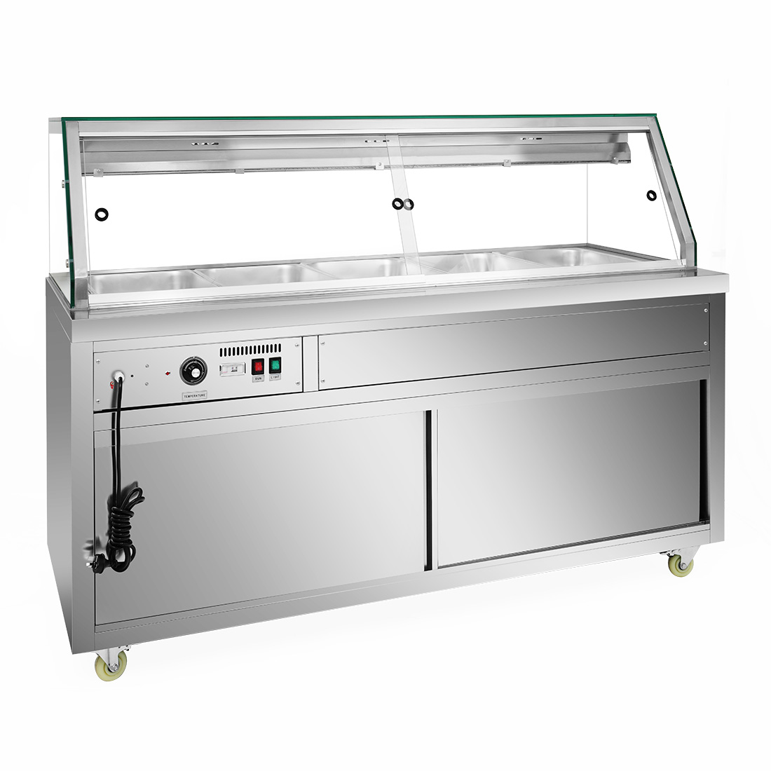 Thermaster PG180FE-XG Wet and Dry Bain Marie Display 5x1/1 GN Pans