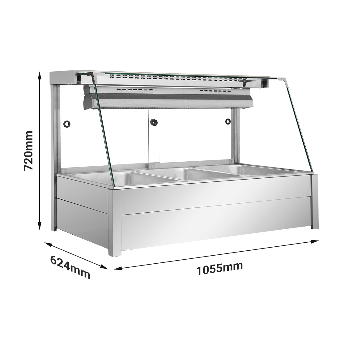 Bonvue BM11TC Angled Countertop Wet and Dry Bain Marie