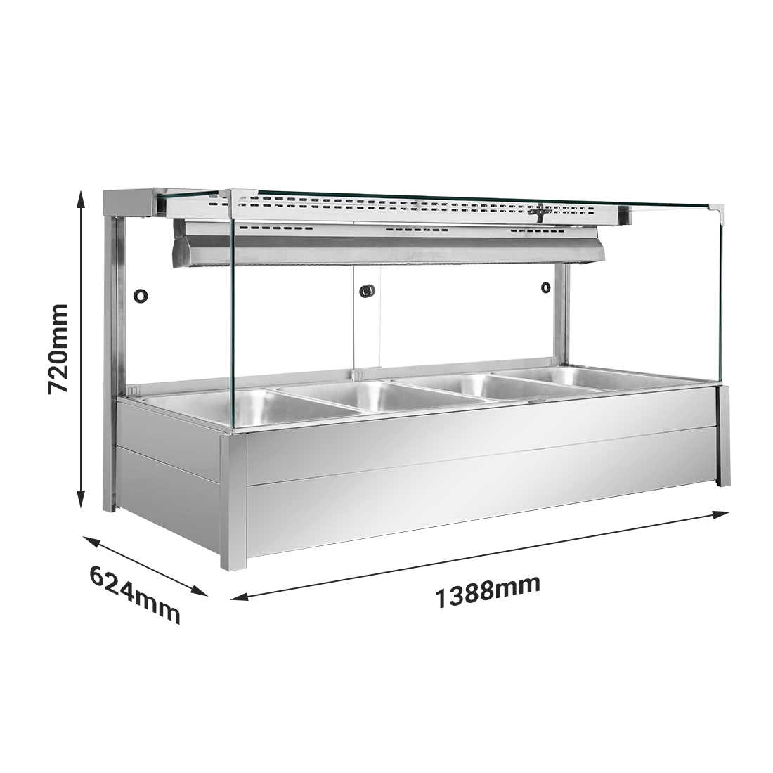 Bonvue BM14SC Square Countertop Wet and Dry Bain Marie