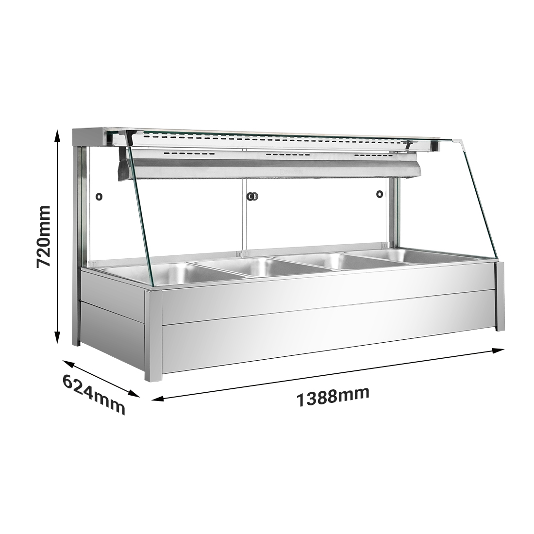 Bonvue BM14TC Angled Countertop Wet and Dry Bain Marie