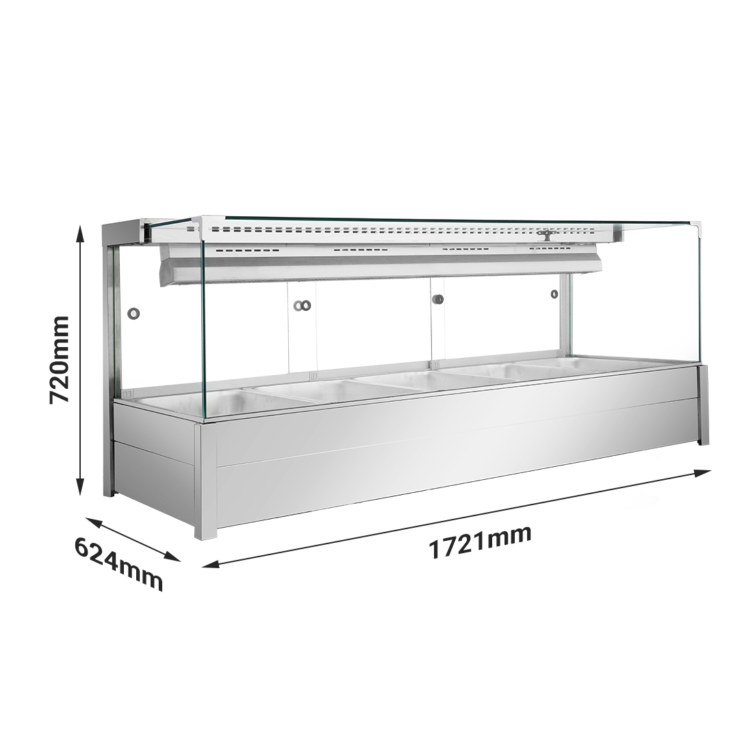 Bonvue BM17SC Square Countertop Wet and Dry Bain Marie