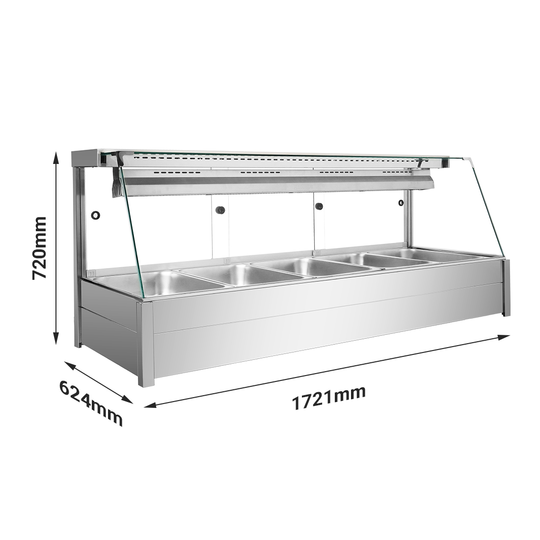 Bonvue BM17TC Angled Countertop Wet and Dry Bain Marie