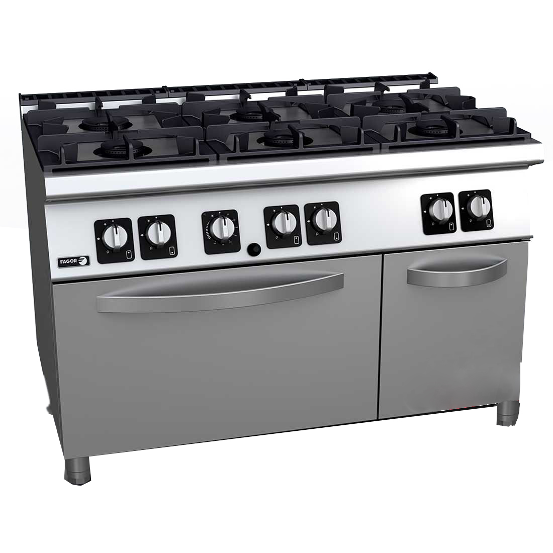 Fagor C-G761H Kore 700 Series 6 Burner Gas Range with Gas Oven