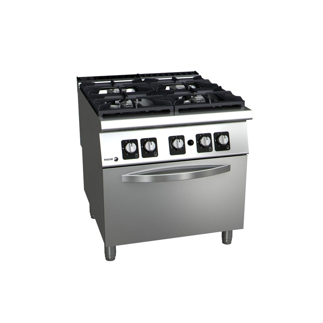 Fagor C-G941H Kore 900 Series Gas 4 Burner with Gas Oven