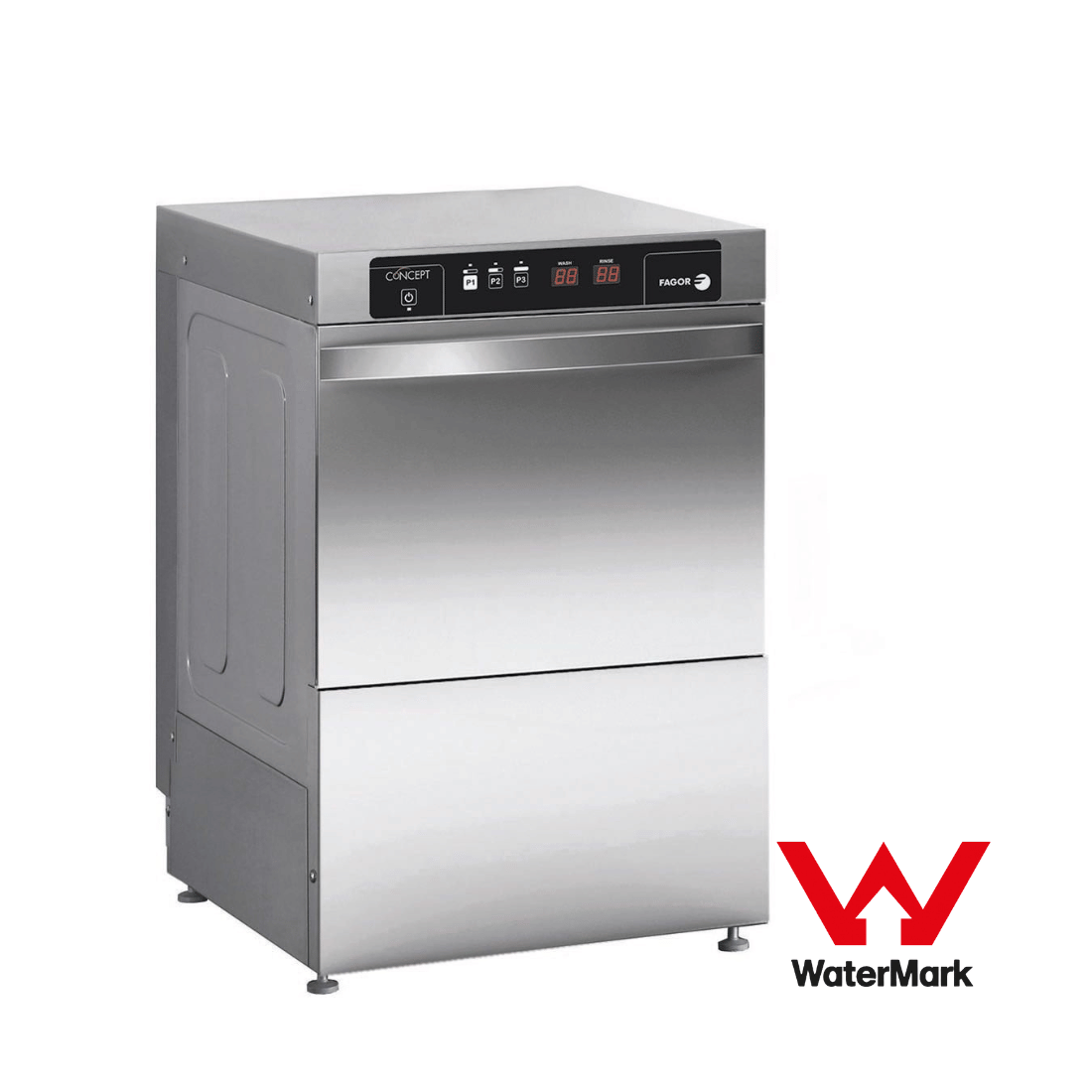 Fagor CO-402BDD EVO-CONCEPT glass washer with drain pump and detergent & rinse dispenser cold rinse