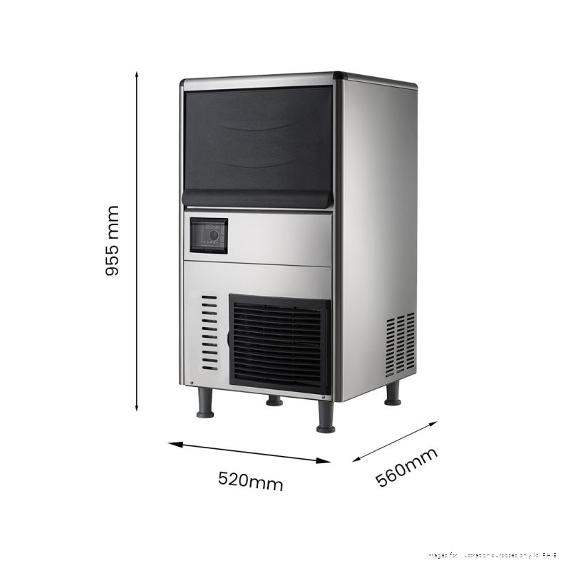 SN-068F Blizzard Underbench Granular Ice Maker 60Kg