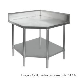 Corner Workbench with 100mm Splashback, 900x900x900mm