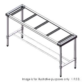 S/S Legs with Double Centre Brace - 600mm Deep