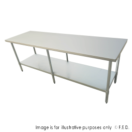 Economic 304 Grade Stainless Steel Table 2100x600x900 - 6 legs