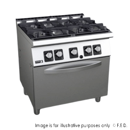 Fagor Kore 700 4 Burner Gas Range with Gas Oven - C-G741H
