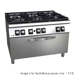 Fagor Kore 900 Series Gas 6 Burner with Gas Oven - C-G961OPH