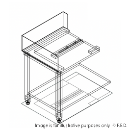 Fagor Stainless Steel Corner Bench w/ Introduction of Baskets by the Left Side E-90I