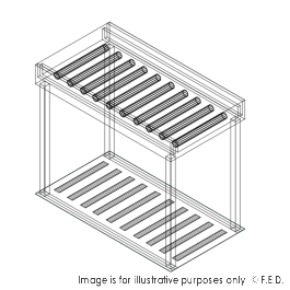 Fagor Stainless Steel Rolling Table for 2 Baskets MR2C