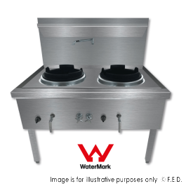 Gasmax Stainless Steel Waterless LPG Double Wok - WW-2L