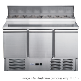 FED-X Three Door Salad Prep Fridge - XGNS1300D