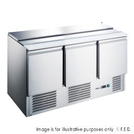 FED-X Three Door Salad Prep Fridge - XGNS1300S
