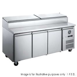 FED-X S/S Three Door Sandwich Counter - XSS8C20S3V