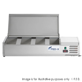 FED-X Salad Bench with Stainless Steel Lid - XVRX1200/380S