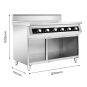 Electmax 700 Series Induction 6-Burner Cooker with Splashback EIC7-1200P