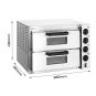 BakerMax Compact Countertop Double Deck Electric Pizza Oven - EP-2T
