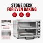 BakerMax Compact Countertop Double Deck Electric Pizza Oven - EP-2T