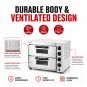 BakerMax Compact Countertop Double Deck Electric Pizza Oven - EP-2T