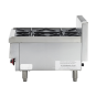GASMAX Benchtop Natural Gas 2 Burner Cooktop with splashback JUS-TR-2B