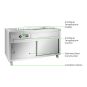 Thermaster Premium Wet and Dry Bain Marie Food Display 4x1/1 GN Pans PG150FE-XB