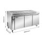 Thermaster three door DELUXE Pizza Prep Bench - PWB180