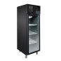Single Glass Door Upright Fridge Black Stainless Steel - SUCG500B side