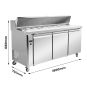 Thermaster three large door Sandwich Bar - SLB180
