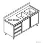 Kitchen Tidy Premium Stainless Steel Cabinet With Double Sinks, Doors & Drawers