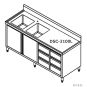Kitchen Tidy Premium Stainless Steel Cabinet With Double Sinks, Doors & Drawers