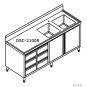Kitchen Tidy Premium Stainless Steel Cabinet With Double Sinks, Doors & Drawers