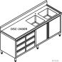 Kitchen Tidy Premium Stainless Steel Cabinet With Double Sinks, Doors & Drawers