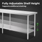 WB7-2400/A Stainless Steel Workbench