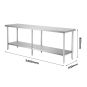 WB7-2400/A Stainless Steel Workbench