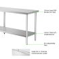 WB7-2400/A Stainless Steel Workbench