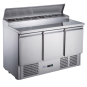 FED-X Three Door Salad Prep Fridge - XGNS1300D