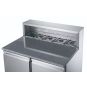 FED-X Two Door Salad Prep Fridge with Marble Top - XGNS900E
