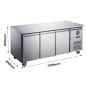 FED-X S/S Three Door Bench Fridge - XUB7C18S3V