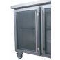 FED-X Two Glass Door Bench Fridge Stainless Steel - XUB6C13G2V
