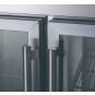 FED-X Three Glass Door Bench Fridge Stainless Steel - XUB6C18G3V