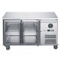 FED-X Two Glass Door Bench Fridge Stainless Steel - XUB7C13G2V