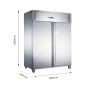 FED-X S/S Two Full Door Upright Freezer - XURF1200SFV