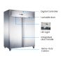 FED-X S/S Two Full Door Upright Freezer - XURF1200SFV